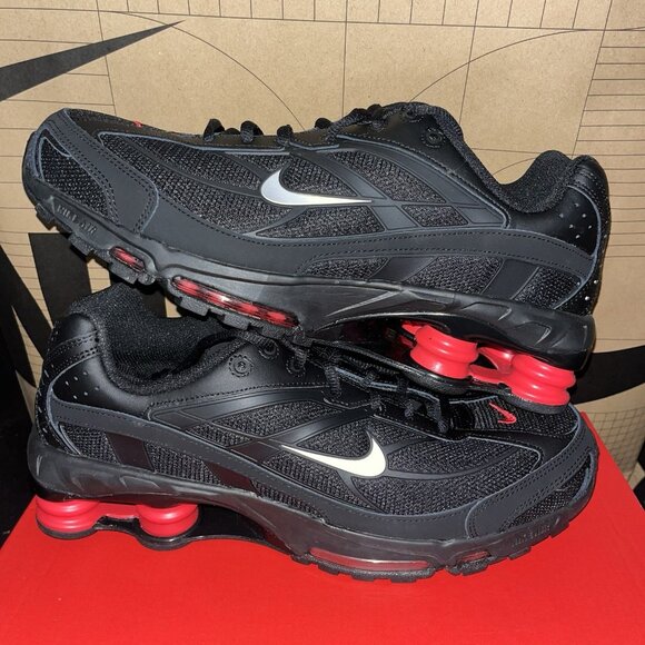 NEW Nike Shox Ride 2 Black University Red Metallic Silver 9.5 II7635-001 - Picture 1 of 7